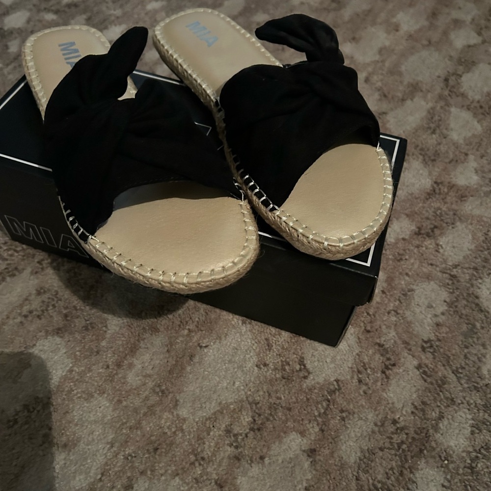 MIA Black Espadrille Sandals